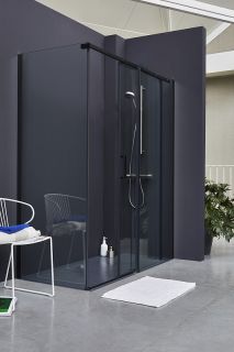 Душевая перегородка для ванны  Jacob Delafon Contra E22FC80-BL 80 см